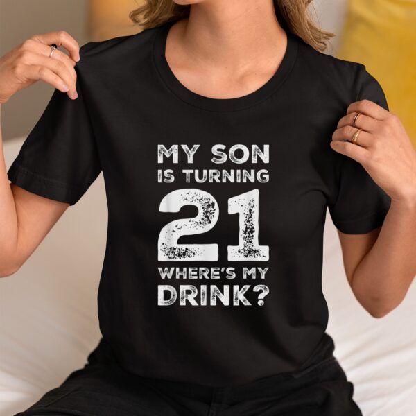 21st Birthday for Dad Mom 21 Year Old Son Gift Family Squad T-Shirt