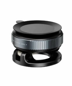 Magnetic phone mount for car dashboard, flexible design for easy adjustability and secure fastening.