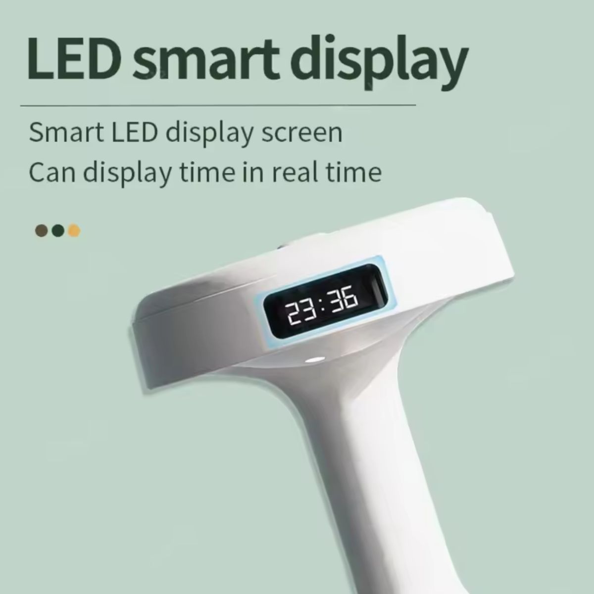 Anti-Gravity Water Drop Humidifier with LED Clock & Silent Mist Spray 7 Anti-Gravity Water Drop Humidifier with Smart LED display showing time in real-time for efficient monitoring and style.