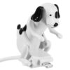 Interactive dog-shaped USB charger, compatible with iPhone, playful design, functional tech accessory.