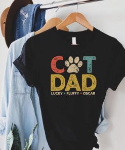 Personalized Cat Dad Shirt,Fathers Day Gift,Custom Cat Names Dad Tee,Custom Cat Owner Gift,Best Cat Dad Ever,Cat Lover Shirt,Gift For Daddy