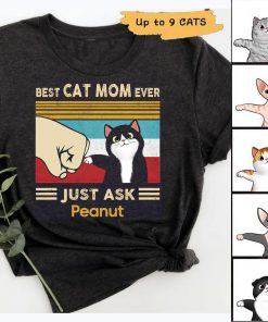 Personalized Best Cat Mom Ever Shirt, Cat Owners Shirt, Cat Mom, Mother's Day Shirt Gift For Cat Mom Mama