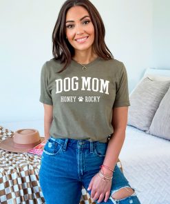 Custom Dog Mom T-Shirt, Personalized Dog Name Fur Mom Gift