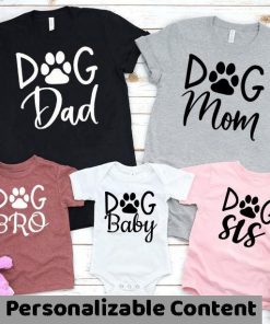 Dog Family Shirts, Matching Dog Dad Mom Brother Sister Tee, Matching Outfit.