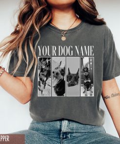Custom Comfort Colors Retro Rap Dog Shirt, Personalized Photo Tee, Dog Mom Gift