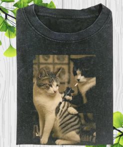 Funny Cat Shirt, Cat Tattoo Meme, Dark Humor Parody Tee, Viral Meme Gift Shirt