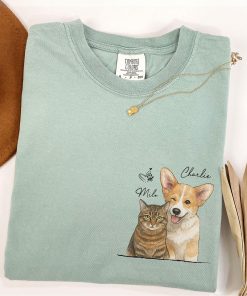 Comfort Colors Custom Dog Face, Watercolor Photo Shirt, Pet Portrait Gift, Gift For Pet Lovers.