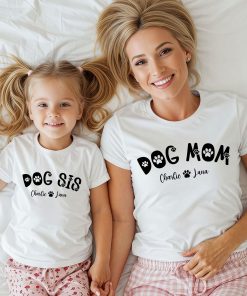 Custom Dog Mom Bro and Sister Shirts, Matching Family Sweatshirt, Personalized Pet Gift, Matching Outfit.
