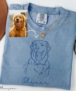 Custom Pet Photo and Name T-Shirt, Personalized Dog Cat Graphic Tee, Gift For Pet Lovers.
