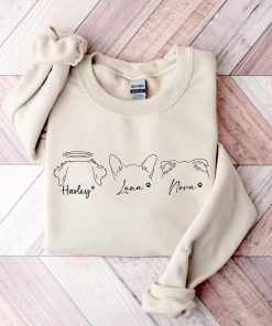Custom Dog and Cat Ears Sweatshirt, Personalized Hoodie, Gift For Pet Lovers.