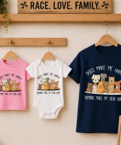 Dog Lover Family Shirts, Funny Matching Outfits, Custom Pet Graphic Apparel, Matching Outfit.