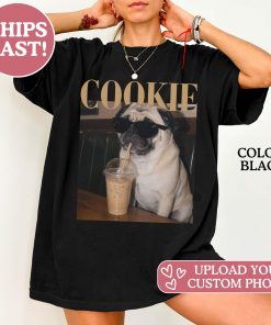 Funny Custom Dog Shirt, Vintage Personalized Pet Shirt, Iced Coffee Lover Gift